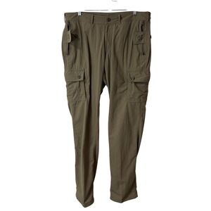 Clothing Arts Mens Cargo Pants 34x34 Olive Green Pick-Pocket Proof Travel